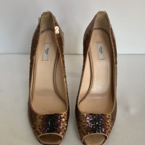 Prada  sequins heeled shoes, very good condition